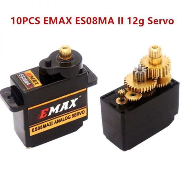100％品質 EMAX 10PCS ES08MA JRユニバーサルプラグ（R II12gミニメタルギアアナログサーボメタルギアサーボ（双葉用）/ パーツ、アクセサリー
