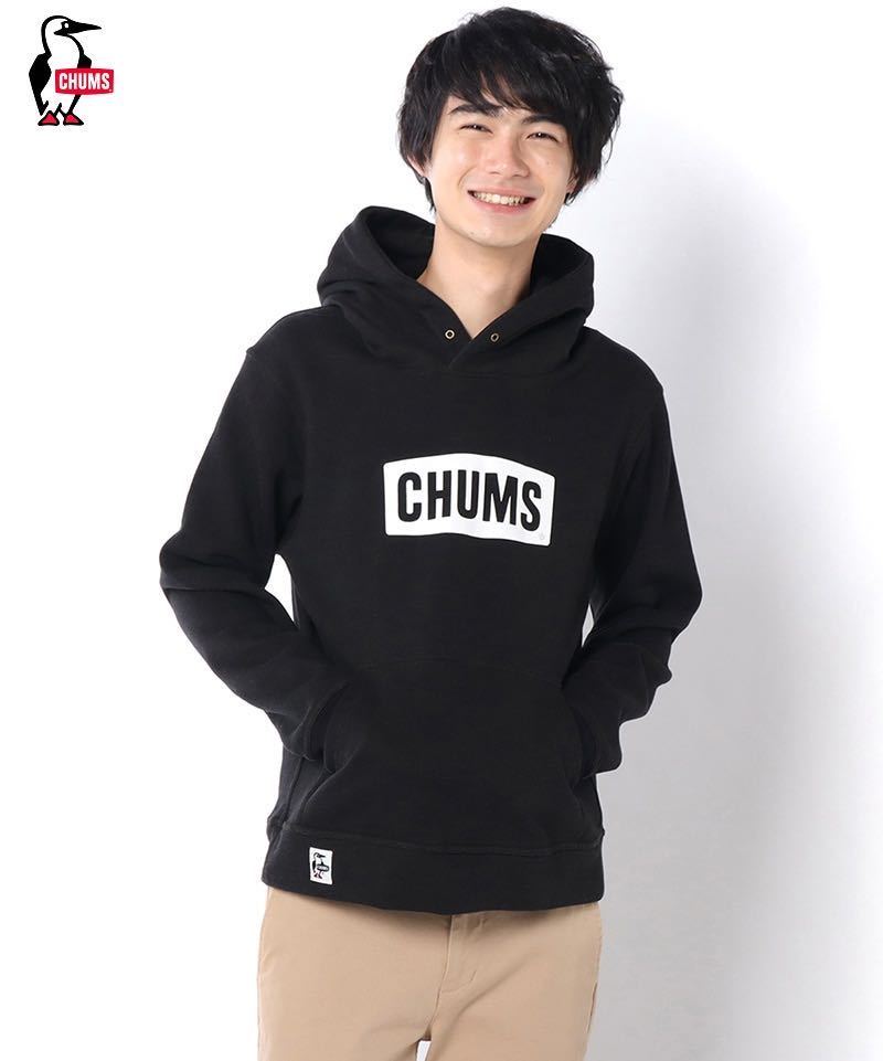 特注サイズCHUMS Logo Pullover Parka Jet Blackチャムス ロゴ プルオーバー パーカー（メンズ）ジェット ブラック／黒CH00-1302／XXL／2XL_画像2