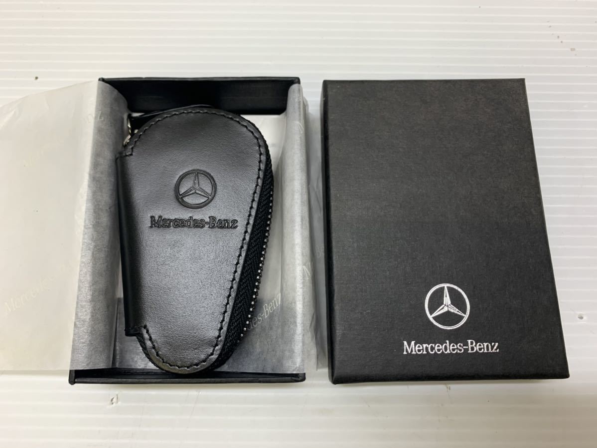 Mercedes-Benz メルセデスベンツ オリジナルキーケース 純正品/正規品/非売品 黒レザー 外箱付き未使用品