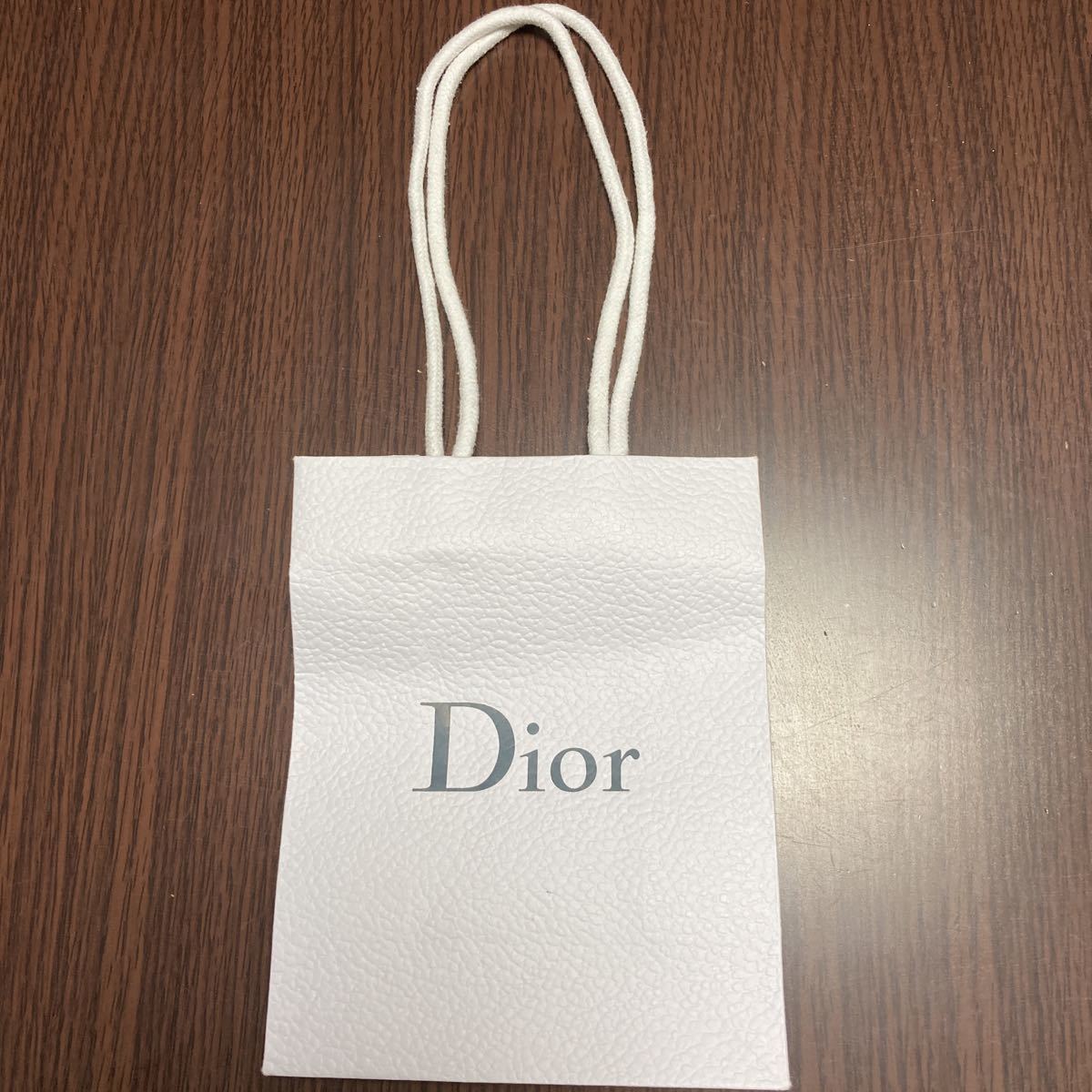 Christian Dior ミニ 紙 手提げ ショップ 袋 クリスチャンディオール ディオール サブ バッグ 携帯 用 ショッパー 白 ギフト プレゼント_画像1