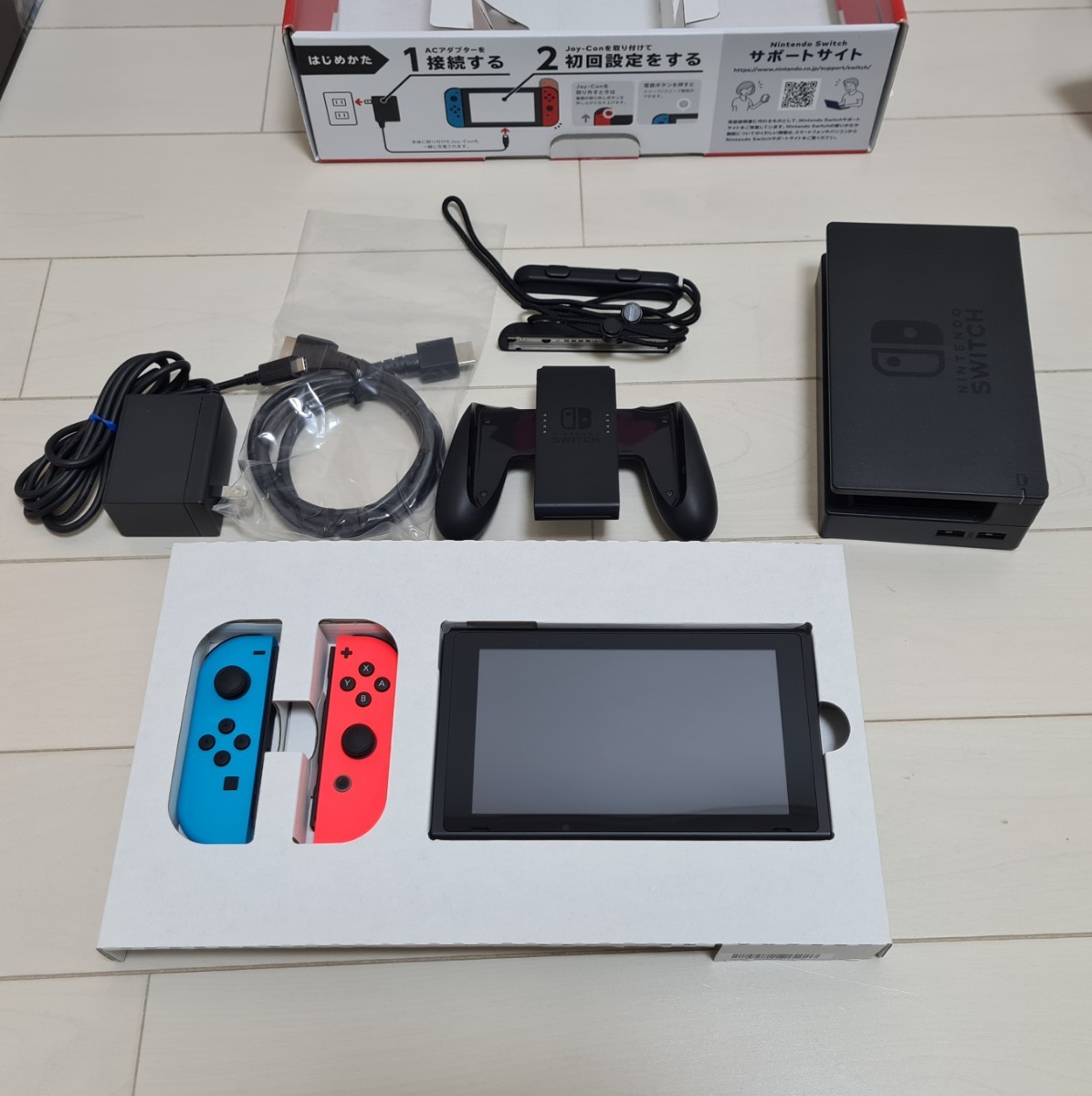 2 ゲオ購入中古良品　Nintendo Switch(バッテリー拡張) 欠品なし　ニンテンドースイッチ本体 HAD-S-KABAA