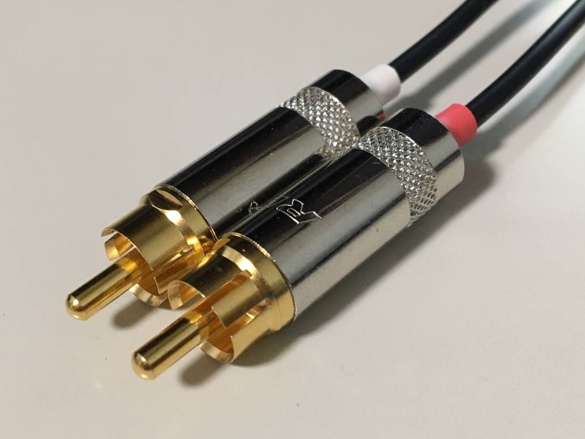 23)《1.5m フォノ５PINソケット+RCAプラグ オヤイデ フォノケーブル・アース線 銀メッキ・Y金メッキ》 Phono cable ／ Oyaide 3398-SY_画像3