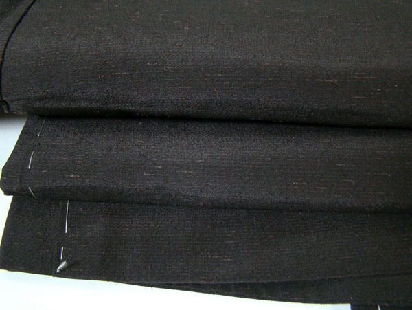 男物 羽織 未使用 しつけ糸付き 羽織り紐付き 正絹 8513_画像2