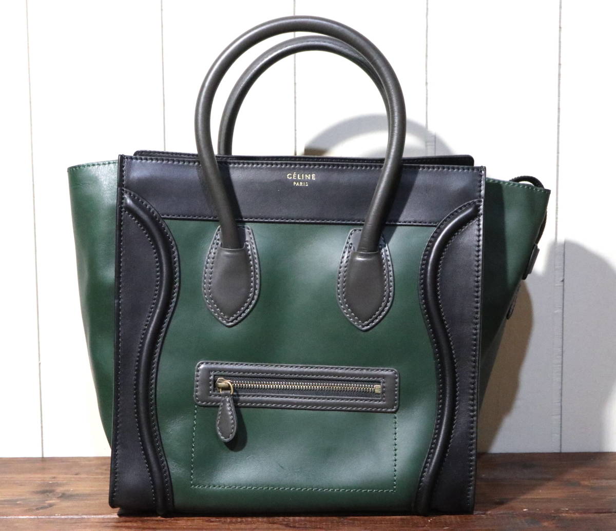 極美品　CELINE　セリーヌ　2011winter　Collection　”Forest Calfskin Satin Mini Luggage”　/　ミニ ラゲージ　バッグ　ハンドバッグ_画像1