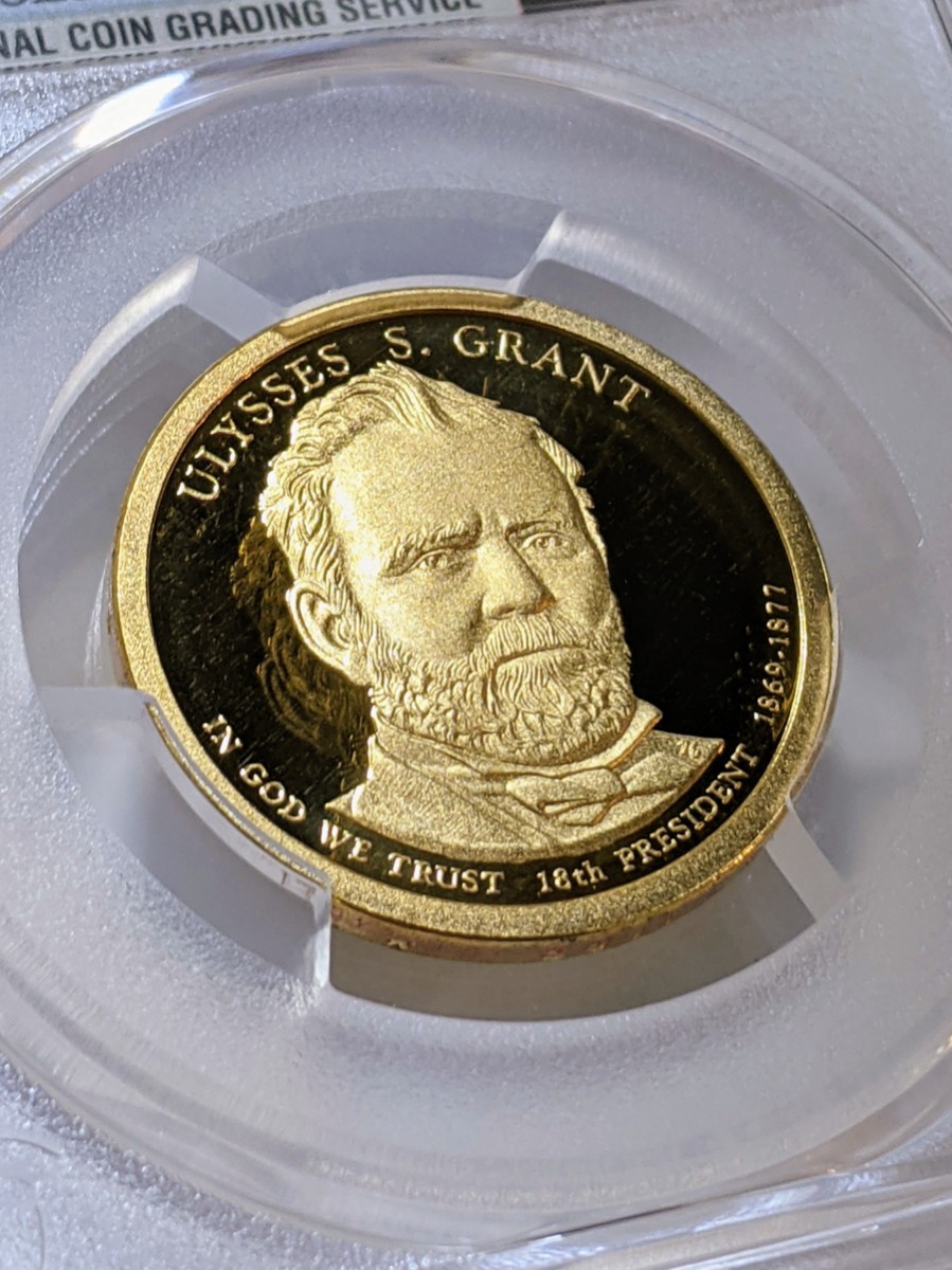 準最高鑑定 PCGS PR69DCAM ユリシーズ・S・グラント大統領 1ドル大統領硬貨 アンティークコイン モダンコイン