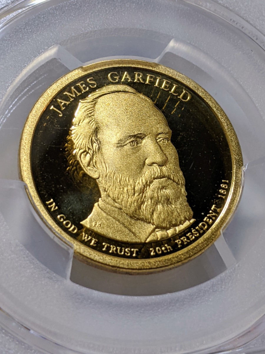準最高鑑定 PCGS PR69DCAM ジェームズ・ガーフィールド大統領 1ドル大統領硬貨　アンティークコイン　モダンコイン