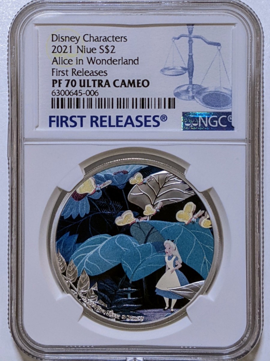 最高鑑定 NGC PF70 ULTRA CAMEO 2021 ニウエ アリス・イン