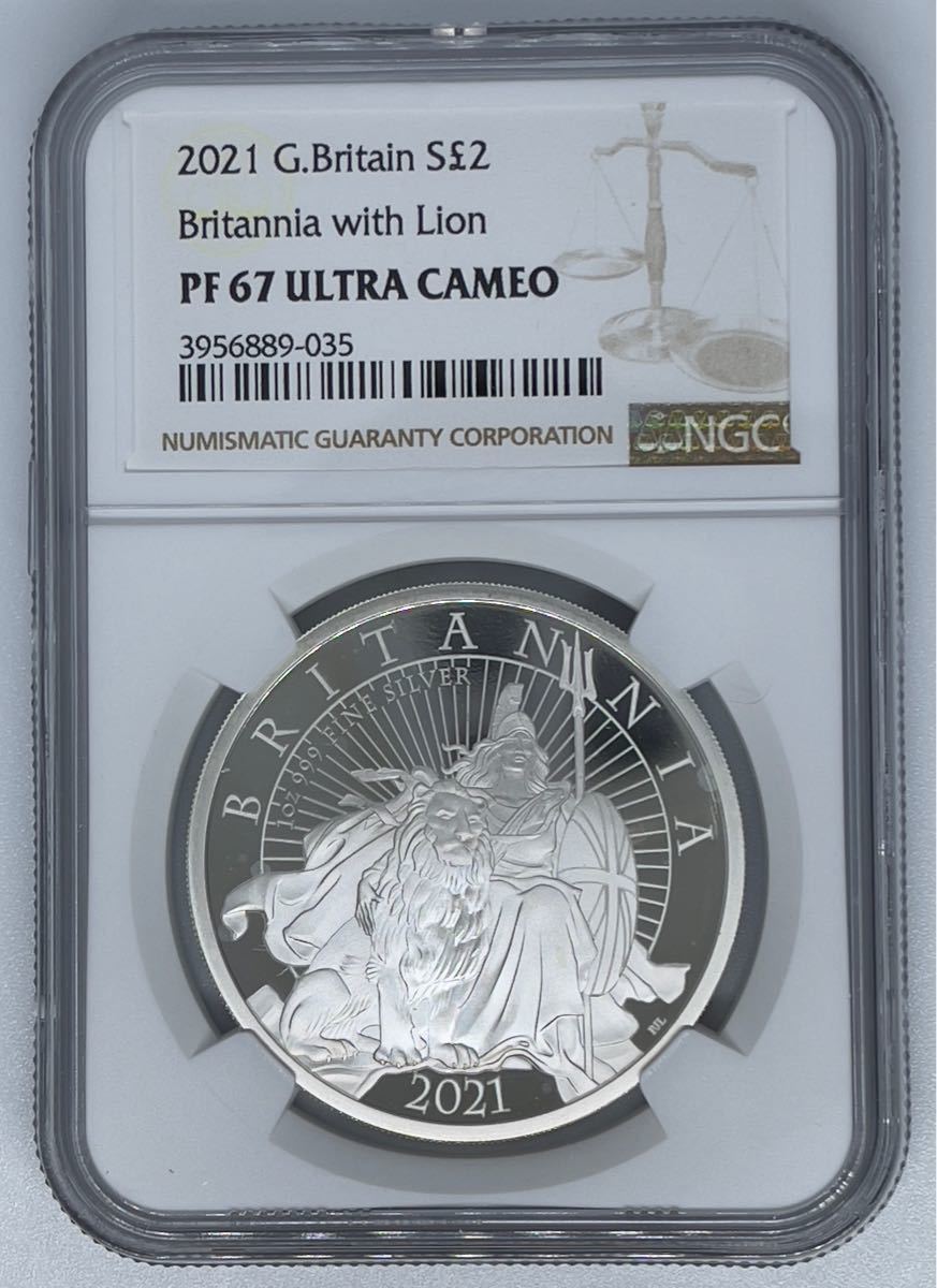 フルセット ブリタニア銀貨 2ポンド  ロイヤルミント 2021 エリザベス 銀貨 NGC PCGS ウナ ライオン エリザベス