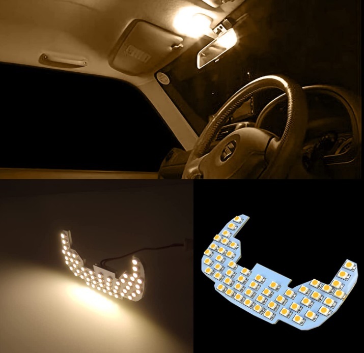 爆光 超明るい LEDルームランプ 室内灯 車内灯 マップランプ 電球色 車検対応 送付無料_画像4