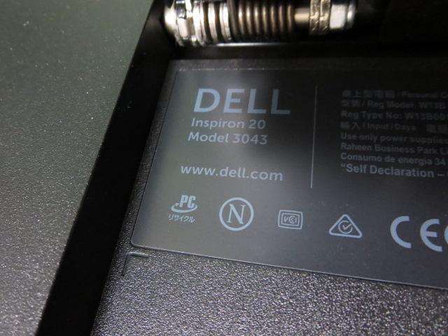 DELL INSPIRON20 3043/19.5インチ一体型/Win10Home/Pentium N3530/4GB/500G_画像7