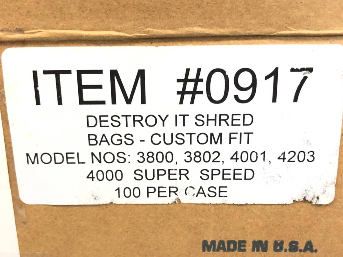 [ the US armed forces discharge goods ] new goods MBM shredder for poly bag 117 liter 300 sheets extremely thick DESTROYIT SHRED #0917 office machine . protection (140)*BK24NK-N