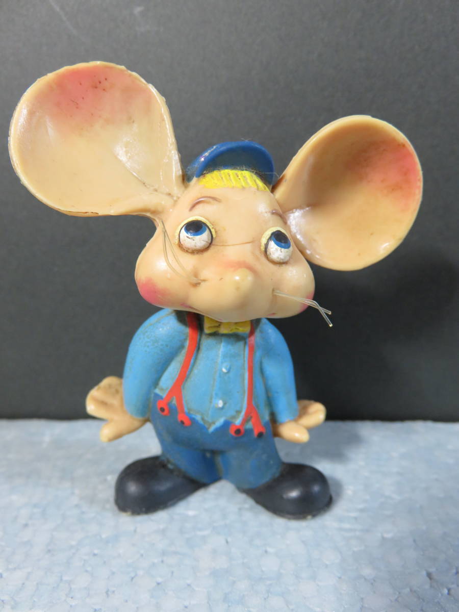 珍品　昭和レトロ　　ネズミのキャラクター　「トッポジージョ　ソフビ人形」　高さ　約７．３ｃｍ　MARIA　PEREGO_画像1