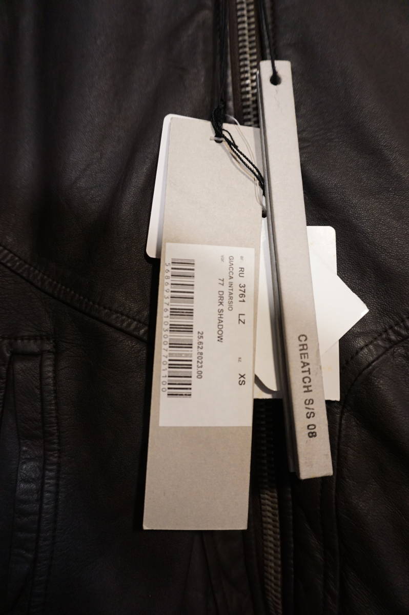 希少】Rick Owens リックオウエンス インターシャ レザージャケット