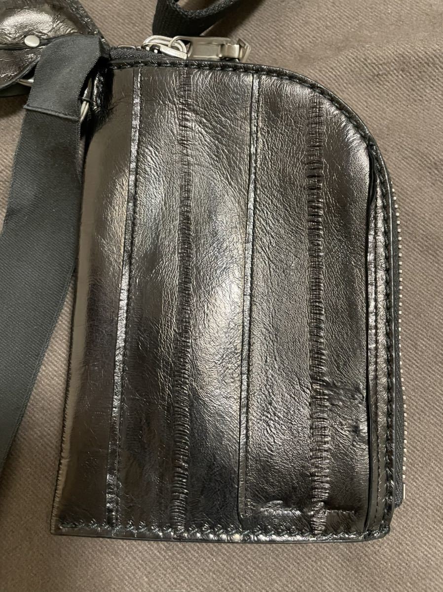 リックオウエンス レザーネックウォレット レザーショルダーバッグ