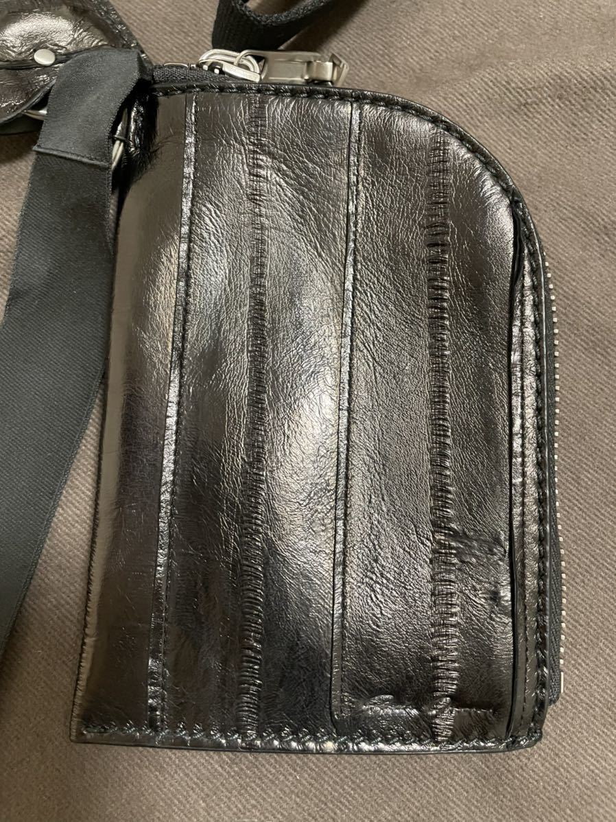  Rick Owens leather neck wallet leather shoulder bag 