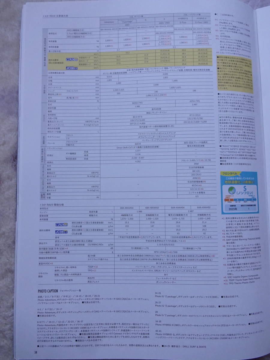 RAV4　①カタログ＋②アクセサリー＋③オーディオ＆ナビ＋④価格表（全て’19/4版）_画像6