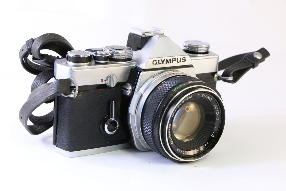 ジャンク★オリンパス OLYMPUS OM-1 ボディ+F.ZUIKO AUTO-S 50mm F1.8★シャッターは切れます★8131_画像1