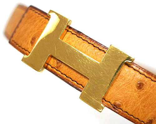 エルメス ベルト HERMES ミニコンスタンス 70 オーストリッチ レザー