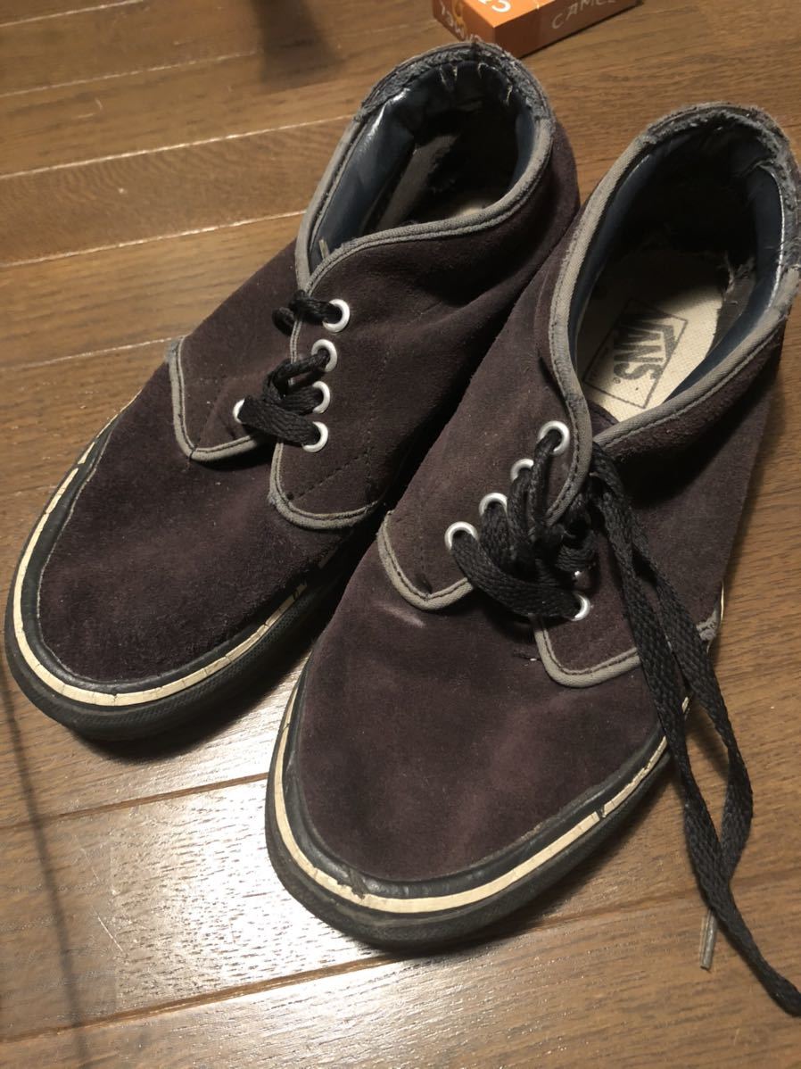 ◎’90年代 ビンテージUSA製 Vansヴァンズバンズのスウェードチャッカ―ブーツ/オールドスクールオーセンティックスリッポンERASK８_画像1