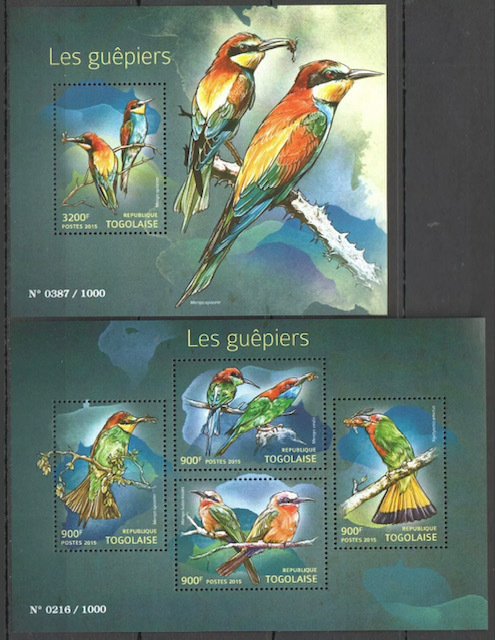 「CAE33」トゴ切手 2015年 鳥の画像1