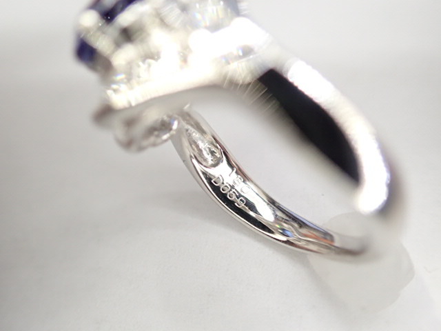 美品 Pt900 サファイア1.80ct ダイヤ計0.59ct リング 指輪 | charcas
