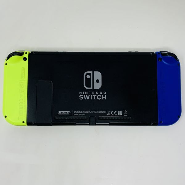 【1円 1スタ】【動作確認済】Nintendo Switch 本体 Joy-Con ブルー ネオンイエロー カスタムカラー スイッチ ジョイコン 新型 バッテリー_画像4