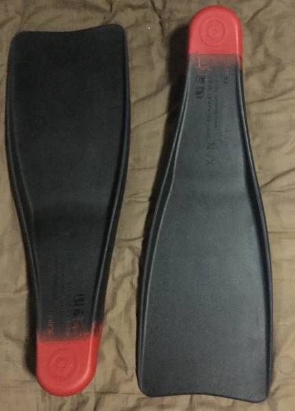 wa-p fins Mini original color red & black model hard Raver type (L and XL size 