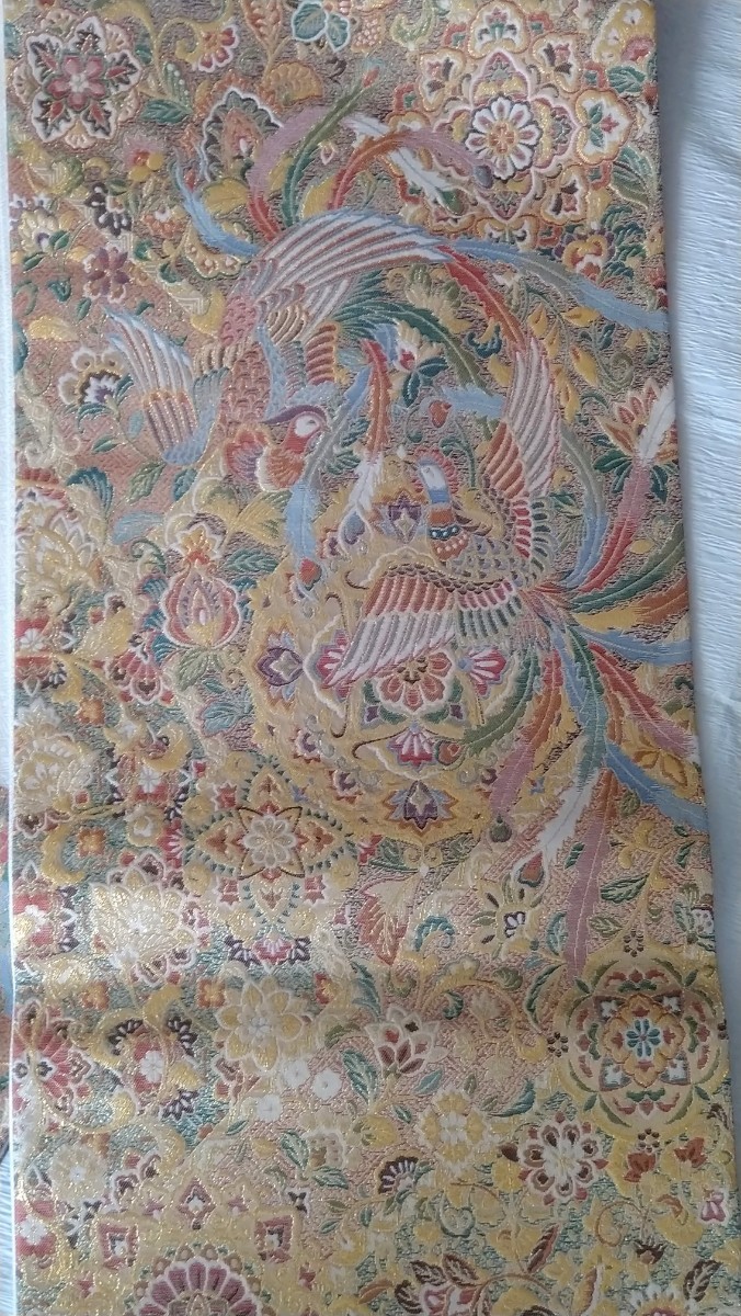 高級 正絹西陣織袋帯（六通）金糸 刺繍（図案 西村 誠吏） chateauduroi.co