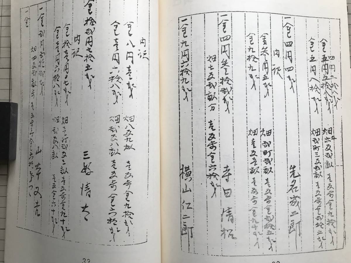 『雨竜郡深川村字メム 内田農場資料 昭和62年度古文書解読セミナーテキスト』北海道史研究協議会 1987年刊 ※内田瀞・札幌農学校 他 01637_画像6