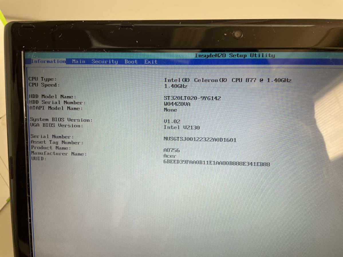 Acer ноутбук acer ASPIRE ONE AO756 Intel 756-H82C/S б/у электризация подтверждено 