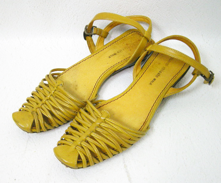 #TSUMORI CHISATO WALK[ Tsumori Chisato ] yellow group knitting sandals 22.5#