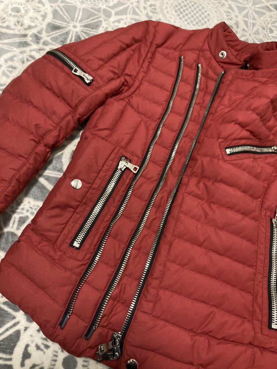  Balmain BALMAIN wine red Biker пуховик размер XS