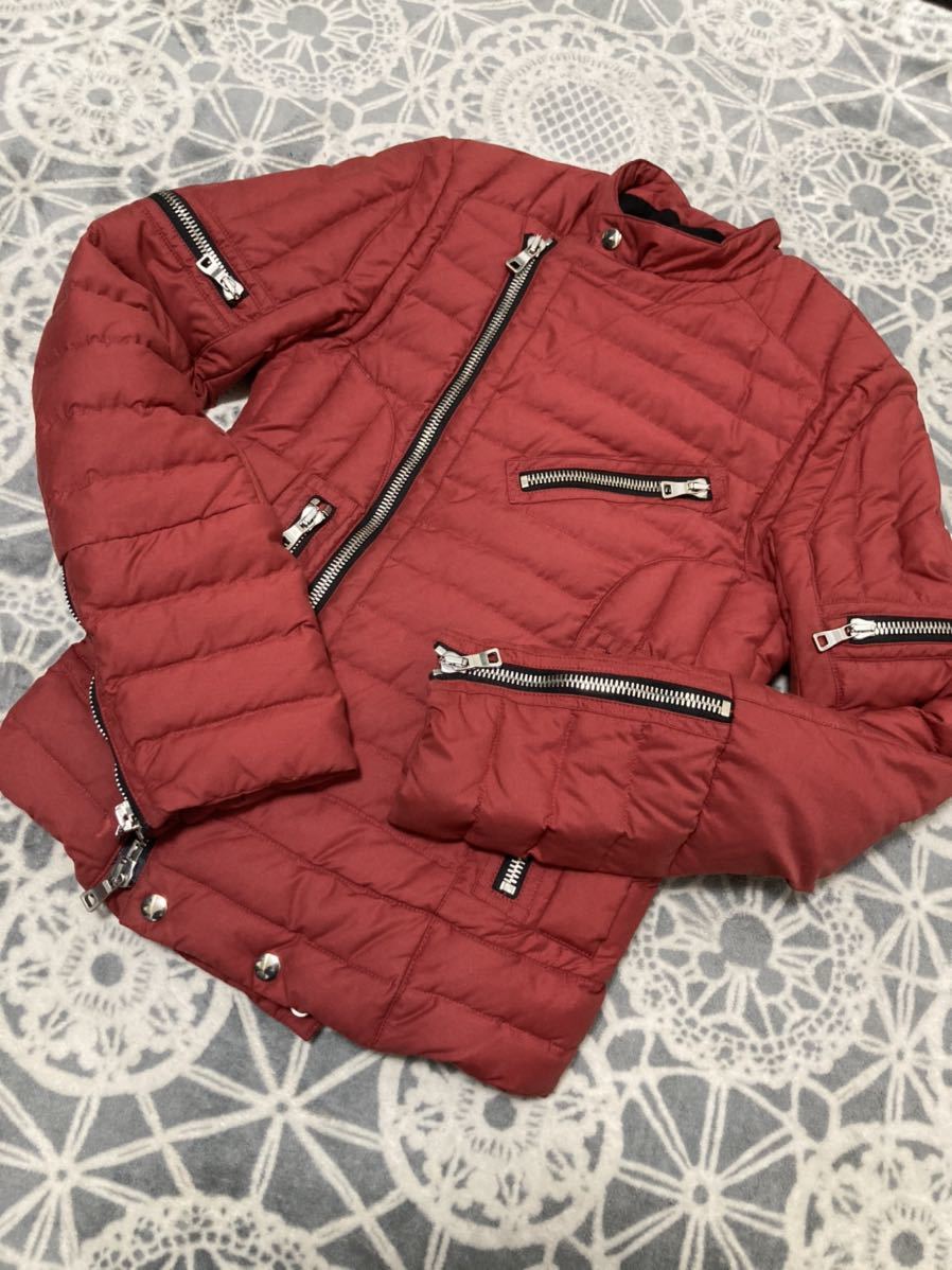  Balmain BALMAIN wine red Biker пуховик размер XS