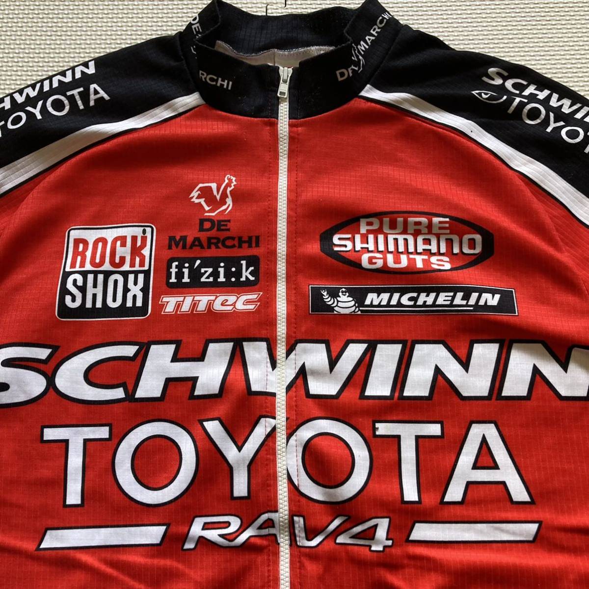 DE MARCHI イタリア製 サイクルジャージ ジャケット XLサイズ SCHIWINN TOYOTA Dainese_画像3