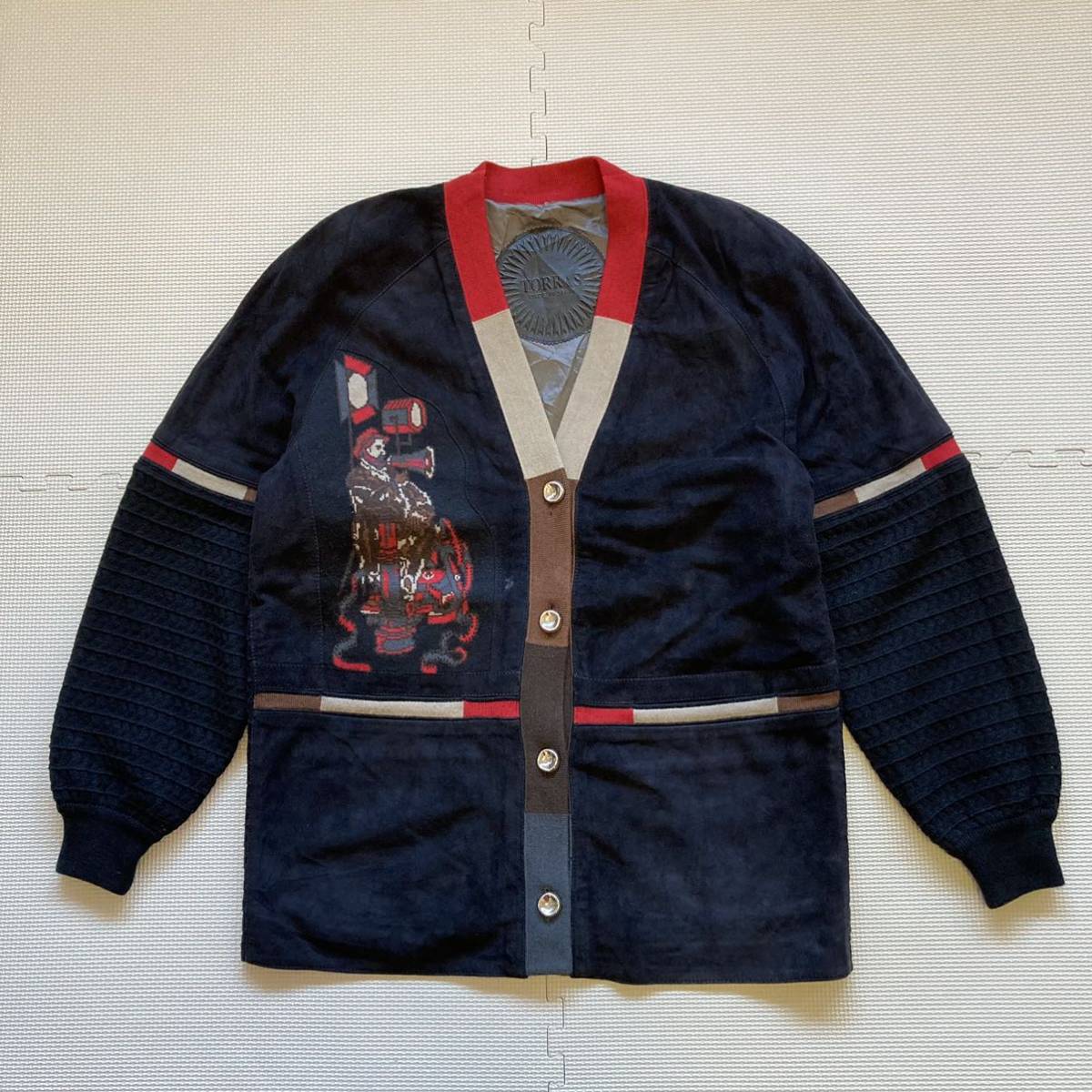注目ショップ TORRAS トーラス 定価150000円~ 本革 カーディガン レザー×ニット スペイン製 カーディガン 美品 TORRAS 高級レザー カーディガン スペイン製 古着 ヴィンテージ