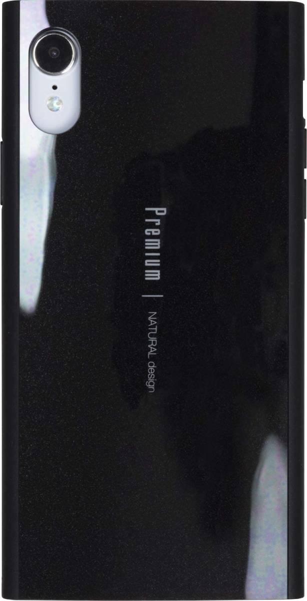 送料無料【訳あり・未使用品】iPhoneXR (6.1インチ) カバー／プレミアムケース ブラック 日本製 繊維ガラス使用 衝撃吸収W 3層構造_画像1