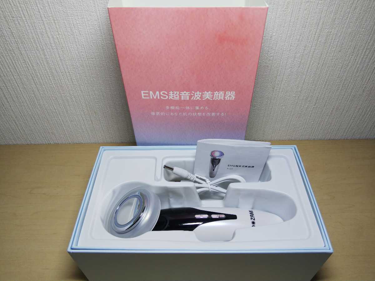 中古品 DOZAMI EMS超音波美顔器 X-02 数回使用 クリアーモード ブルーライト(レッドライト) 温熱モード EMSモード イオン 付属品揃い_画像1