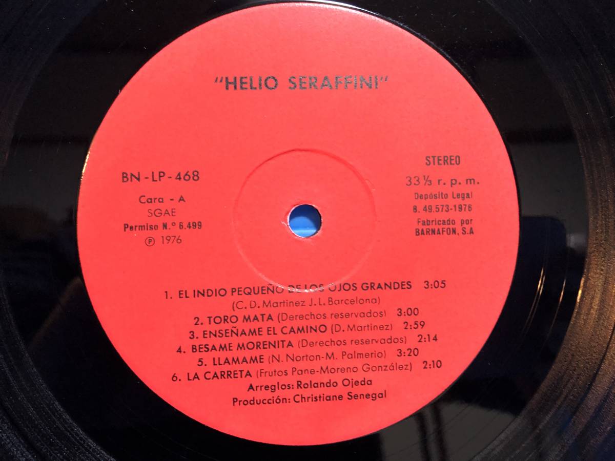 【LP】ヘリオ・セラフィーニ HELIO SERAFFINI AMERICA LATINA CANTA Y BAILA スペイン盤 EX / EX+ WORLD その他_画像2