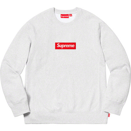 Supreme 18FW Box Logo Crewneck Ash Grey S シュプリーム ボックスロゴ クルーネック アッシュ グレー 灰 サイズS 新品未使用