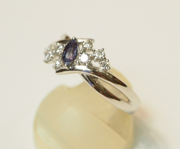 新品 送料無料 プラチナ900製 0.21ct 天然 アレキサンドライト
