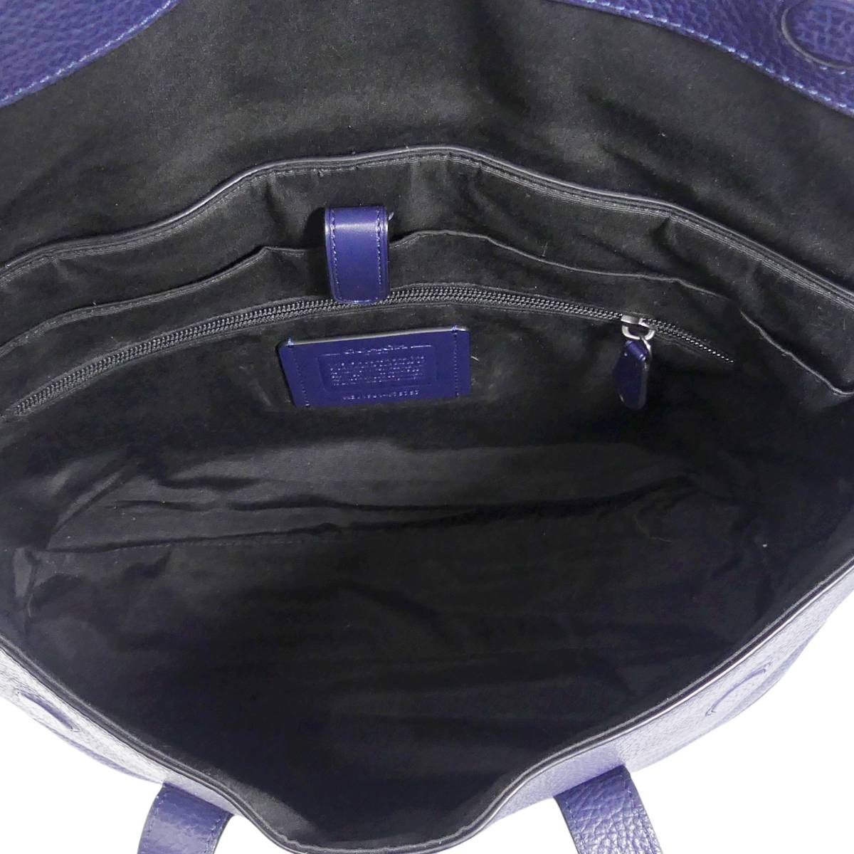 即決☆COACH☆オールレザービジネスバッグ オールドコーチ メンズ 紺