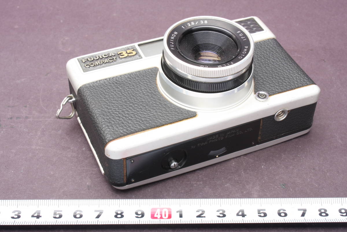 4361 簡易動作確認済 FUJICA フジカ FUJIFILM 富士フィルム　FUJICA COMPACT 35 フジカコンパクト35　fujinon 38mm f2.8_画像4