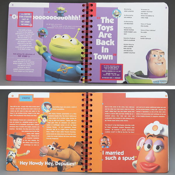 ディズニー　トイストーリー2　UKムービープレスブック　1999年　イギリス　6枚のハードボードブック　CDRディスク付属_画像2