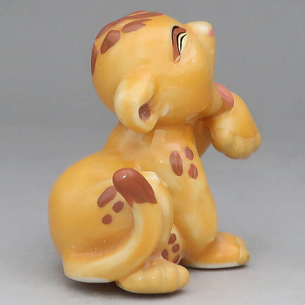  Disney baby simba Lion King ceramics figure ...1990 period bo-n tea ina