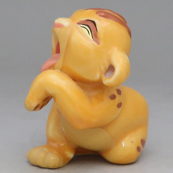  Disney baby simba Lion King ceramics figure ...1990 period bo-n tea ina