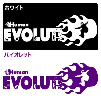 (30cm) 炎上-人類の進化【スノーボード編A】ステッカーDC1_画像2