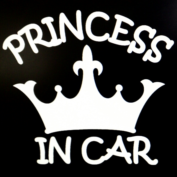  cutting sticker /princess in CAR