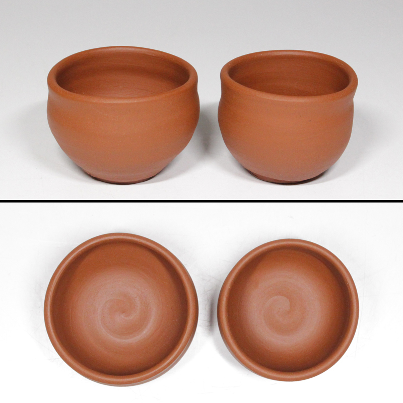 絵夢(4代山田常山)の梨皮朱泥.酒器 tus.com.tn
