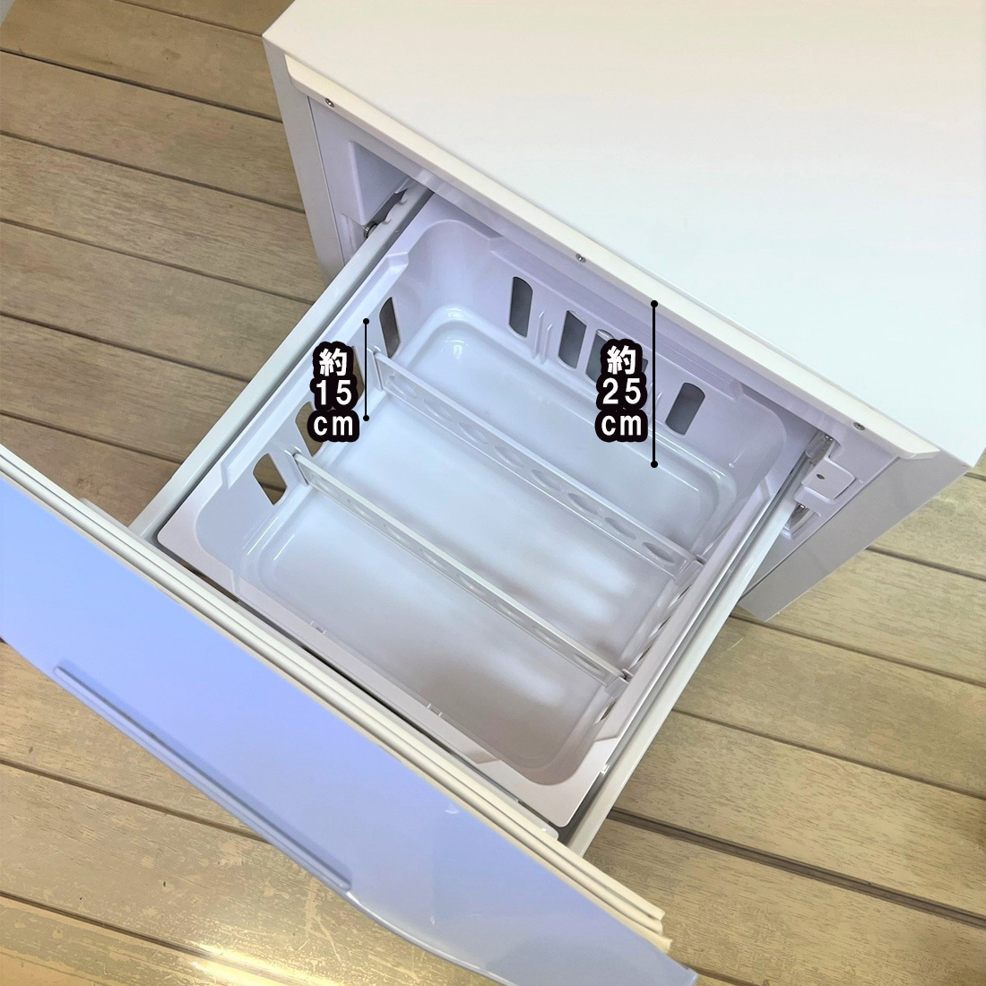 中古TWINBIRD ツインバード 引出し式 1ドア コンパクト 保冷庫 20L TR-22W 　小型冷蔵庫2014年式　送料無料_画像6
