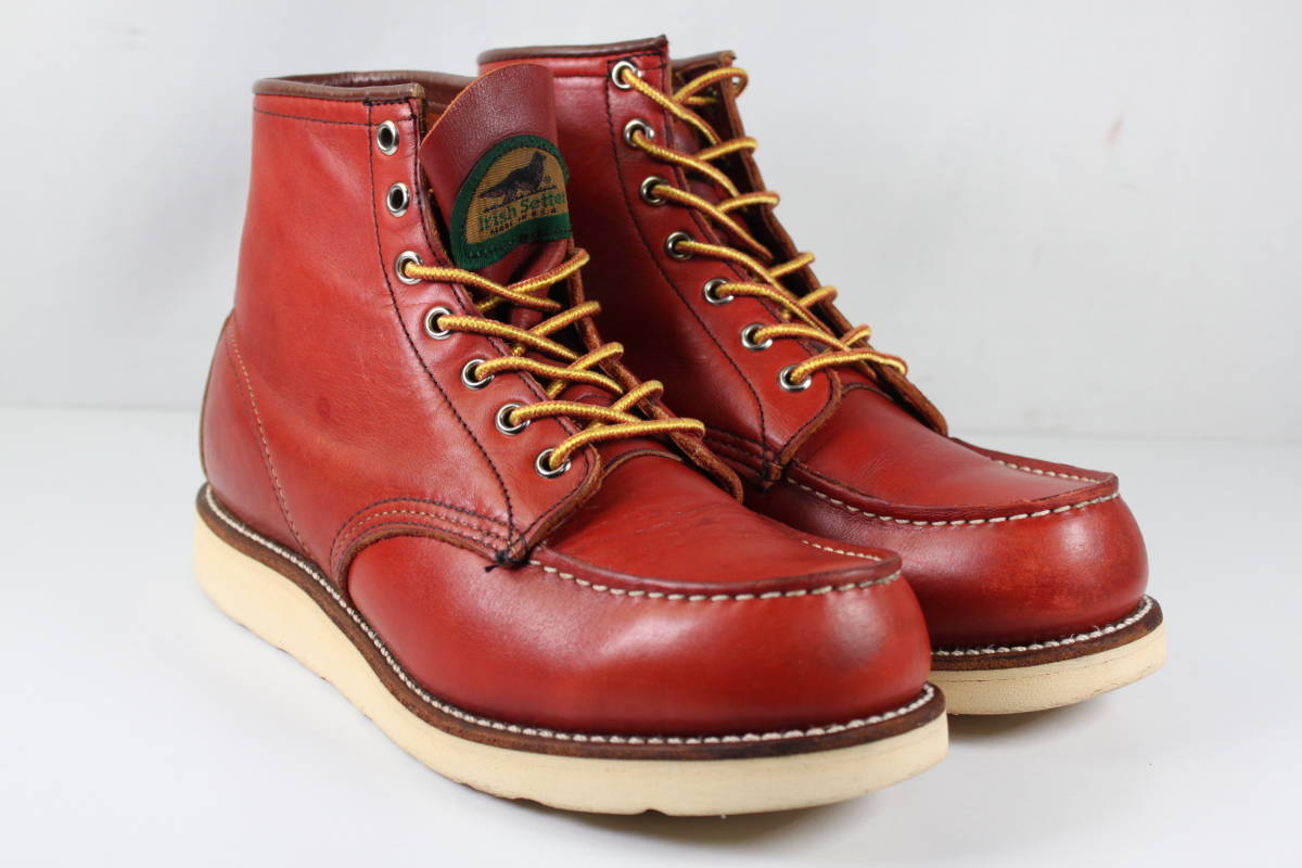 清潔 美品 レア 96年 半円犬タグ 875 7E レッドウィング アイリッシュセッター RED WING 検 8875 8166 9876 9875
